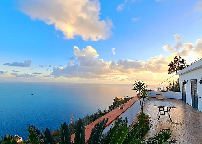 "Casalena" Villa A Furore Amalfi Coast Con Grande Terrazzo E Vista Sul Mare